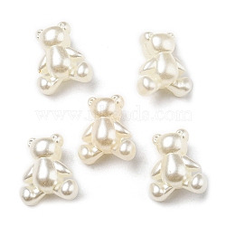 ABS Imitation Pearl Beads, Bear, 13.5x11.5x7.5mm, Hole: 4x3mm(X-OACR-K001-31)