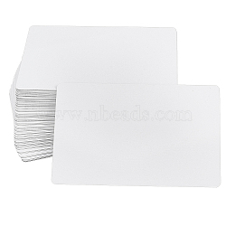 Aluminum Blank Thermal Transfer Business Cards, with Rectangle Plastic Box, White, 86x54x0.1mm, 50pcs/box(DIY-WH0190-87)