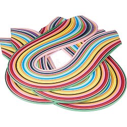 Rectangle 36 Colors Quilling Paper Strips, Mixed Color, 525x3mm, about 360strips/bag, 36color/bag(DIY-PH0008-03A)