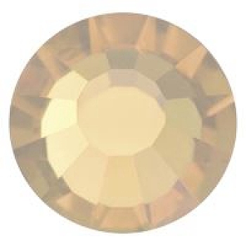 Preciosa&reg Crystal Hotfix Flatback Stones, Czech Crystal, Round(438 11 612 Chaton Rose VIVA 12 &reg), 10330 Lt.Col.Topaz, SS16(3.8~4mm)