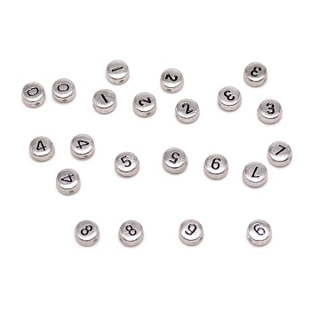 Plastic Beads, Flat Round, Flat Round, 7x4mm, Hole: 1.5mm