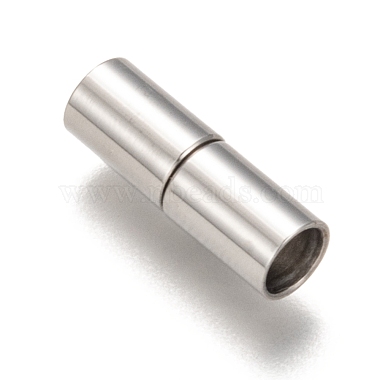 Column 304 Stainless Steel Magnetic Clasps with Glue-in Ends(X-STAS-I026-03)-2