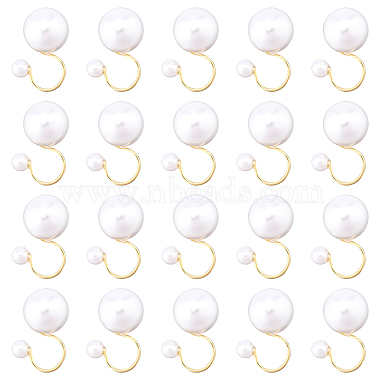 White Plastic Earrings