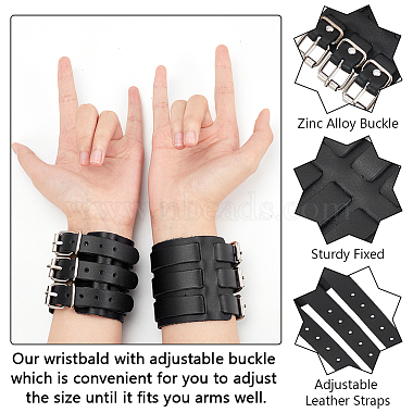 Adjustable Cowhide Cuff Cord Bracelet(BJEW-WH0020-62P-02)-3