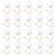 DICOSMETIC 20Pcs Round Plastic Imitation Pearl Cuff Earrings(EJEW-DC0001-04)-1