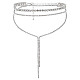1Pc Iron Rhinestone Tennis Chains Bib Necklace(NJEW-FG0001-11A)-1