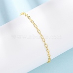 Brass Cable Chain Bracelets for Women, Long-Lasting Plated, Rack Plating, Cadmium Free & Lead Free, Real 18K Gold Plated, 7 inch(17.7cm)(BJEW-C140-22G)