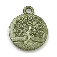 Alloy Pendants, Spray Painted, Christmas Scheme Charms, Leaf, 18x15x2.5mm, Hole: 1.8mm(FIND-M037-01M)