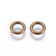 Tibetan Style Alloy Beads, Cadmium Free & Nickel Free & Lead Free, Rondelle, Antique Bronze, 8x1.5mm, Hole: 5mm(MLFH255Y-NF)