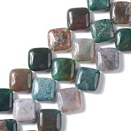 Natural Indian Agate Beads Strands, Rhombus, 18~19x18~19x6mm, Hole: 1mm, about 22pcs/strand, 15.74 inch(G-L254-05)
