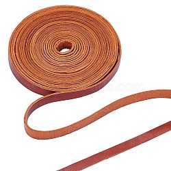 Cowhide Cord, for Necklace & Bracelet Making Accessories, Saddle Brown, 10x2mm(NCOR-WH0001-01B-02)