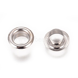 European Style Brass Core, Grommet for Large Hole Beads, Platinum Color, Bead Caps, One Side: about 5.4mm in diameter: 8.8mm in diameter, hole: 5mm(EC127)
