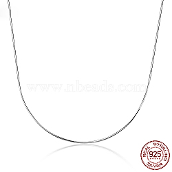 925 Sterling Silve Snake Chain Necklaces, Platinum, 15.75 inch(40cm)(HT0674-2)