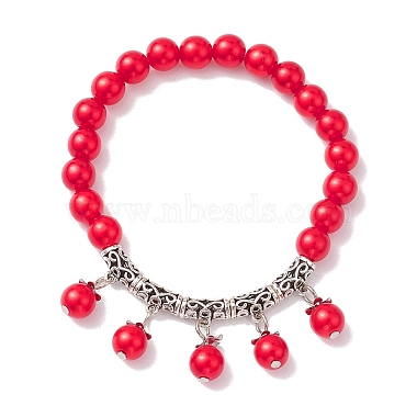 ABS Plastic Imitation Pearl Beaded Stretch Bracelets(BJEW-JB10154)-3