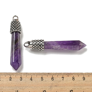 Natural Amethyst Pointed Big Pendants(G-F766-02AS-06)-3