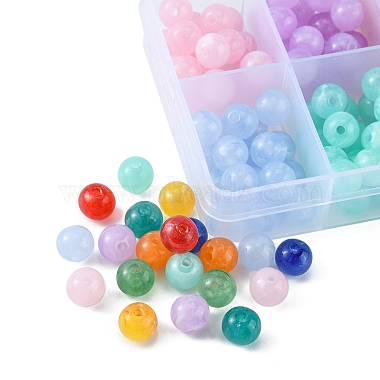 200Pcs 10 Colors  Imitation Gemstone Acrylic Beads(OACR-FS0001-19)-4