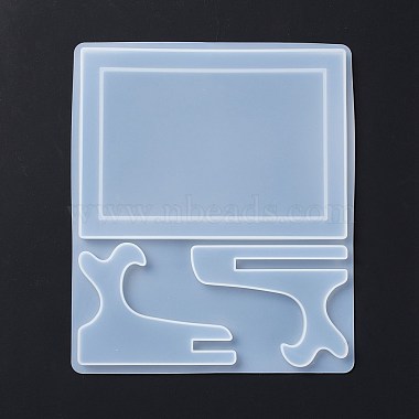 Moules en silicone d'affichage de cadre photo rectangle(DIY-I096-03)-4