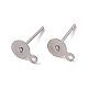 304 Stainless Steel Stud Earring Findings(STAS-E029-3)-1