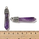 Natural Amethyst Pointed Big Pendants(G-F766-02AS-06)-3