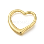 Rack Plating Brass Pendants, Lead Free & Cadmium Free, Long-Lasting Plated, Heart Charms, Real 18K Gold Plated, 19.5x21.5x3mm, Hole: 14x17mm(KK-I716-17G)