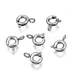 Tarnish Resistant 304 Stainless Steel Spring Ring Clasps, Ring, Stainless Steel Color, 8x6.5x1.5mm, Hole: 1.5mm(STAS-S117-016A)