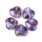 Natural Amethyst Healing Stones, Heart Stones, Pocket Palm Stones for Reiki Balancing, 30x30mm(PW-WGA91AE-20)