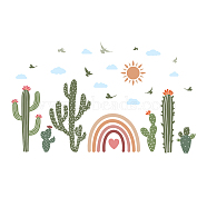 PVC Wall Stickers, Wall Decoration, Cactus Pattern, 390x800mm(DIY-WH0228-710)