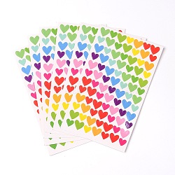 Heart Pattern DIY Cloth Picture Stickers, Mixed Color, 15.4x9.3cm, about 6pcs/bag(AJEW-L053-02)