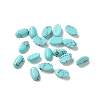 Synthetic Turquoise Cabochons, Oval, 5x3x2mm