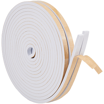 Strong Adhesive EVA Sponge Foam Tape, Anti-Collision Seal Strip, White, 1x0.6cm, about 5m/roll