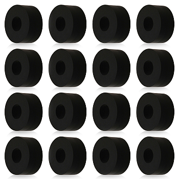 Multi Purpose Rubber Spacer, Bushing Anti Vibration Spacer for Home and Car Accessories, Column, Black, 25x12mm, Hole: 10mm