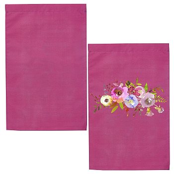 Polyester Garden Flag, for Home Garden Yard Office Decorations, Old Rose, 45.1x30.2x0.03cm