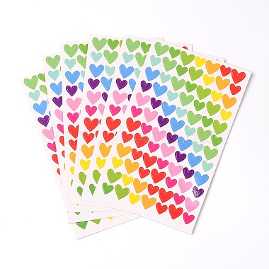 Mixed Color Heart Cloth Stickers
