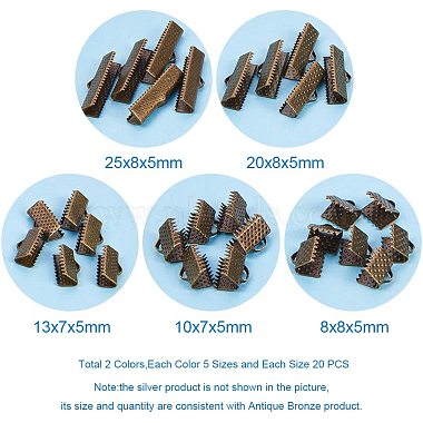 Iron Ribbon Crimp Ends Clamps(IFIN-PH0023-33)-2