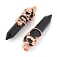 Natural Black Agate Pointed Pendants(G-O164-02-RG04)-2