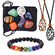 7 kits de joyería con piedras de cristal curativas para chakras(PW-WG48340-01)-1