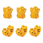 8Pcs 2 Styles Handmade Porcelain Beads, Cat Shape, Printed, Mixed Color, 20~21mm, Hole: 3mm, 4pcs/style(PORC-TA0001-82)