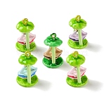 Alloy Enamel Pendants, Pirate Ship Charms, Mixed Color, 19.5x12mm, Hole: 1.6mm(AL-CBAEAA8-02)