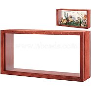 Rectangle Wood Shadow Box Frames, Desk Display Cases, with Double-sided Acrylic Clear Window, for Memorabilia Pictures Medals Plant Specimen Dry Bouquet, Saddle Brown, 130x260x60mm(AJEW-WH0317-11)