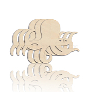 Wood Wall Art Decorations, Home Hanging Ornaments, Octopus Pattern, 191x245mm(HJEW-WH0070-010)