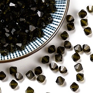 Czech Glass Beads, Faceted, Bicone, Olivine, 8mm in diameter, hole: 1mm; 144pcs/bag(302-8mm228)