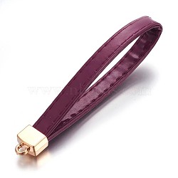 Multifunction PU Leather Mobile Straps, with Plastic Findings, Purple, 107~109x9.5~10mm(MOBA-F006-A13)