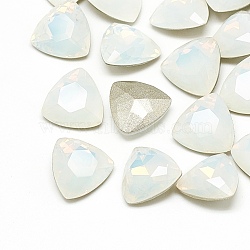 DIY Pointed Back K9 Glass Rhinestone Cabochons, Random Color Back Plated, Faceted, Triangle, 12x12x4.5mm(RGLA-T071-12mm-101)