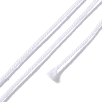 Polyester Twisted Cord, Round, for DIY Jewelry Making, WhiteSmoke, 1.2mm, about 38.28 Yards(35m)/Roll