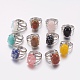 Natural & Synthetic Gemstone Wide Band Finger Rings(RJEW-K224-A)-1