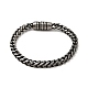 304 Stainless Steel Round Wheat Chain Bracelet with Magnetic Clasp for Men Women(BJEW-E009-15AS)-1