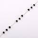 Chaînes en perles de verre rondes manuelles pour fabrication de bracelets et colliers(AJEW-JB00056-04)-1