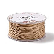 Round Waxed Polyester Cord, Twisted Cord, Peru, 1mm, about 49.21 Yards(45m)/Roll(YC-C001-01A-20)