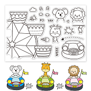 PVC Plastic Stamps, for DIY Scrapbooking, Photo Album Decorative, Cards Making, Stamp Sheets, Animal Pattern, 16x11x0.3cm(DIY-WH0167-56-673)