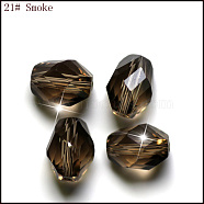 Imitation Austrian Crystal Beads, Grade AAA, Faceted, Bicone, Gray, 10x13mm, Hole: 0.9~1mm(SWAR-F077-13x10mm-21)